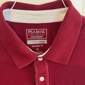 Jos. A. Bank Traveler Tech Burgundy Polo Shirt